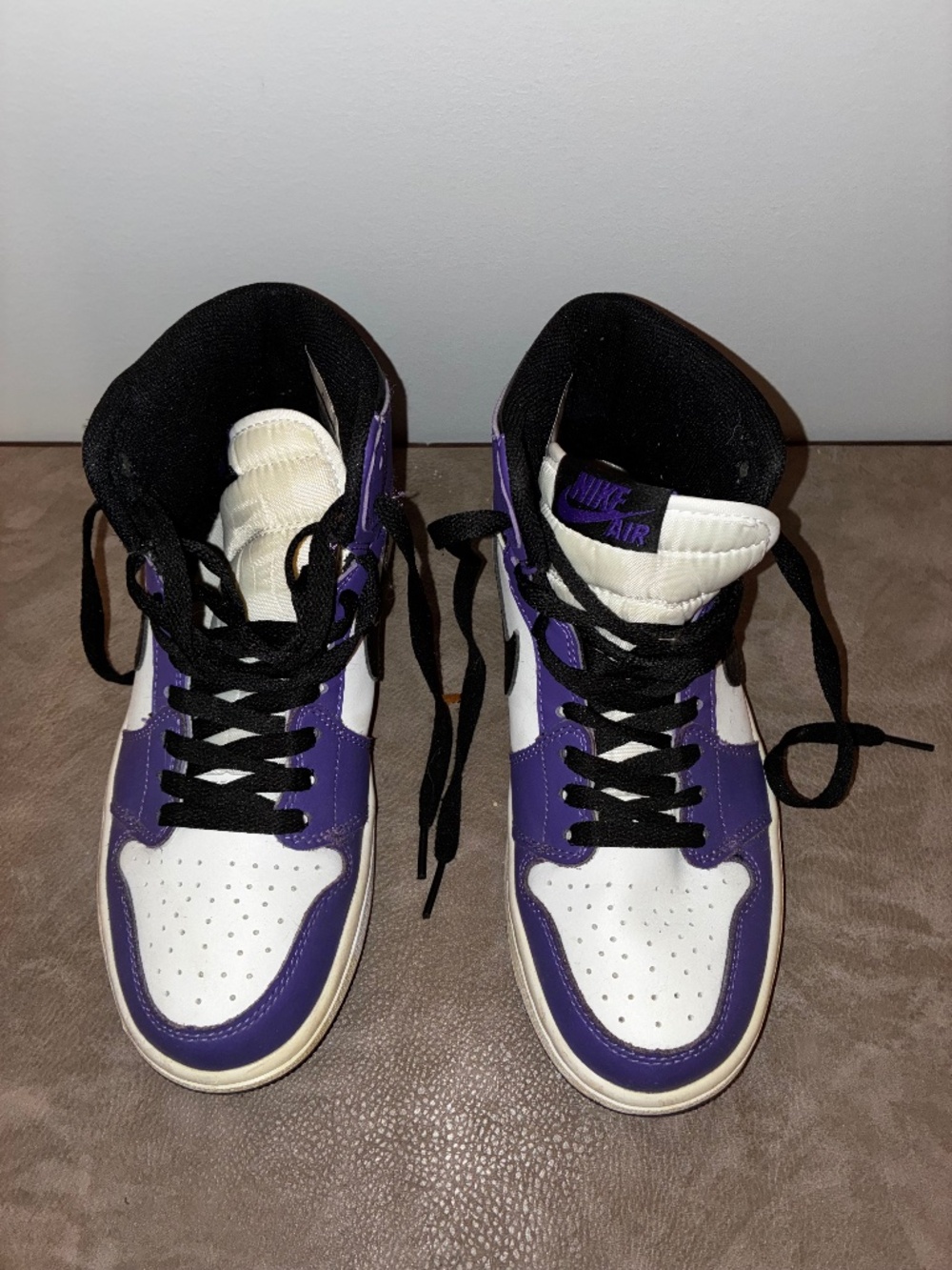Air Jordan 1 High Court Purple Sneakers, Size women 6.5